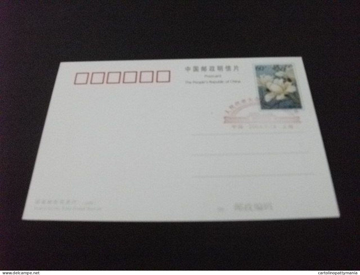 CARTOLINA POSTALE CINA CHINA CON ANNULLO FIORI PUBBLICITARIA - Formosa