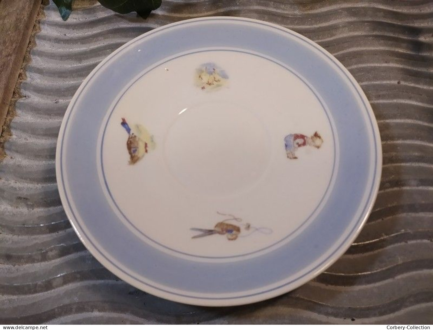 Tasse et soucoupe Décor Enfant Jouet Lourioux Porcelaine Limoges