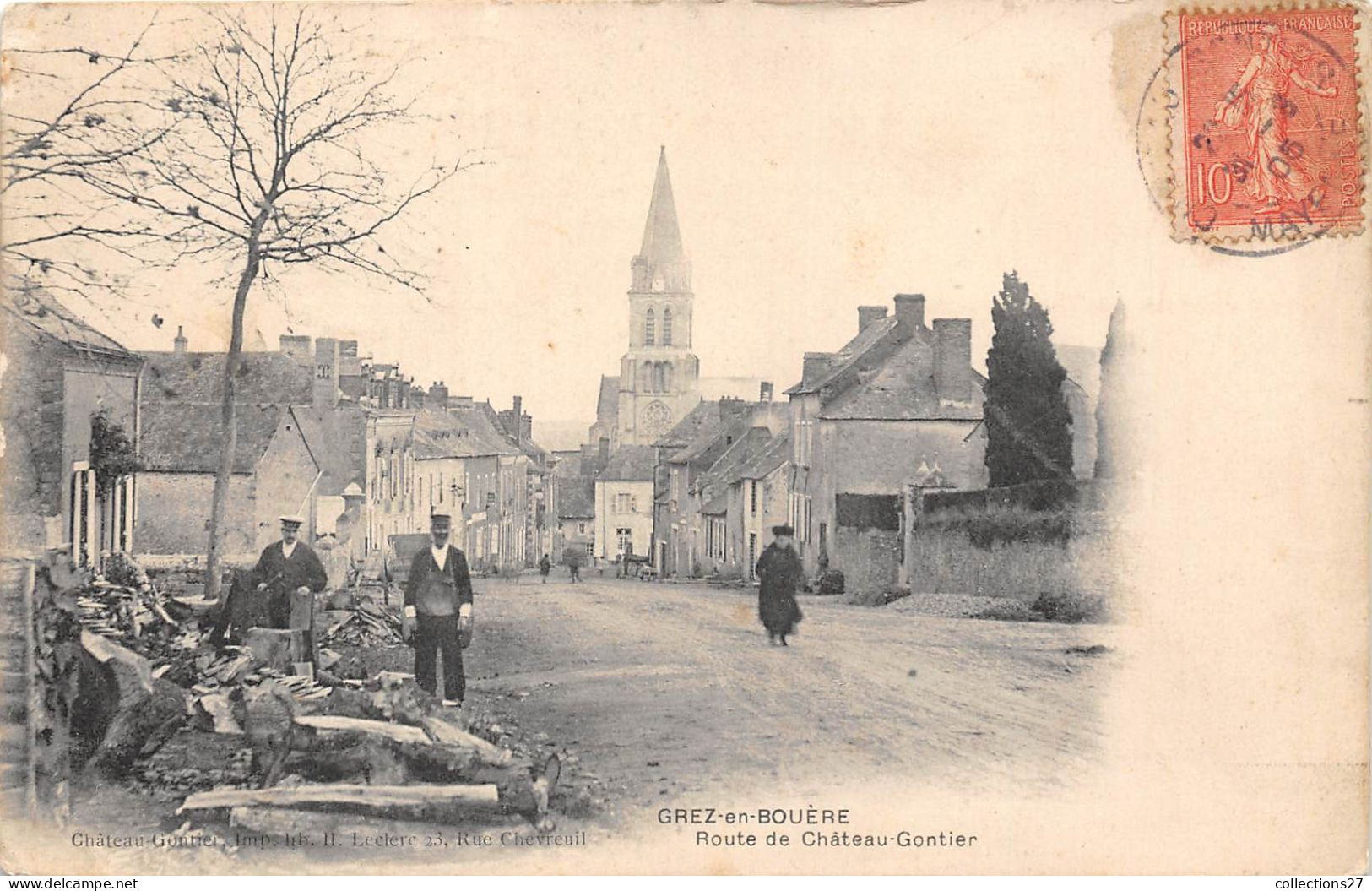 53-GREZ-EN-BOUERE- ROUTE DE CHÂTEAU GONTIER - Crez En Bouere