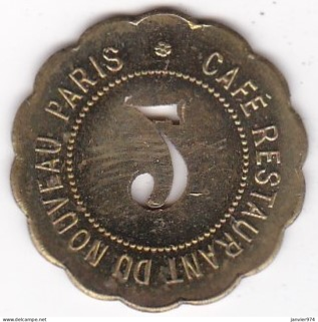 92. Neuilly Sur Seine. Café Restaurant Du Nouveau Paris 2 Francs , En Laiton - Notgeld