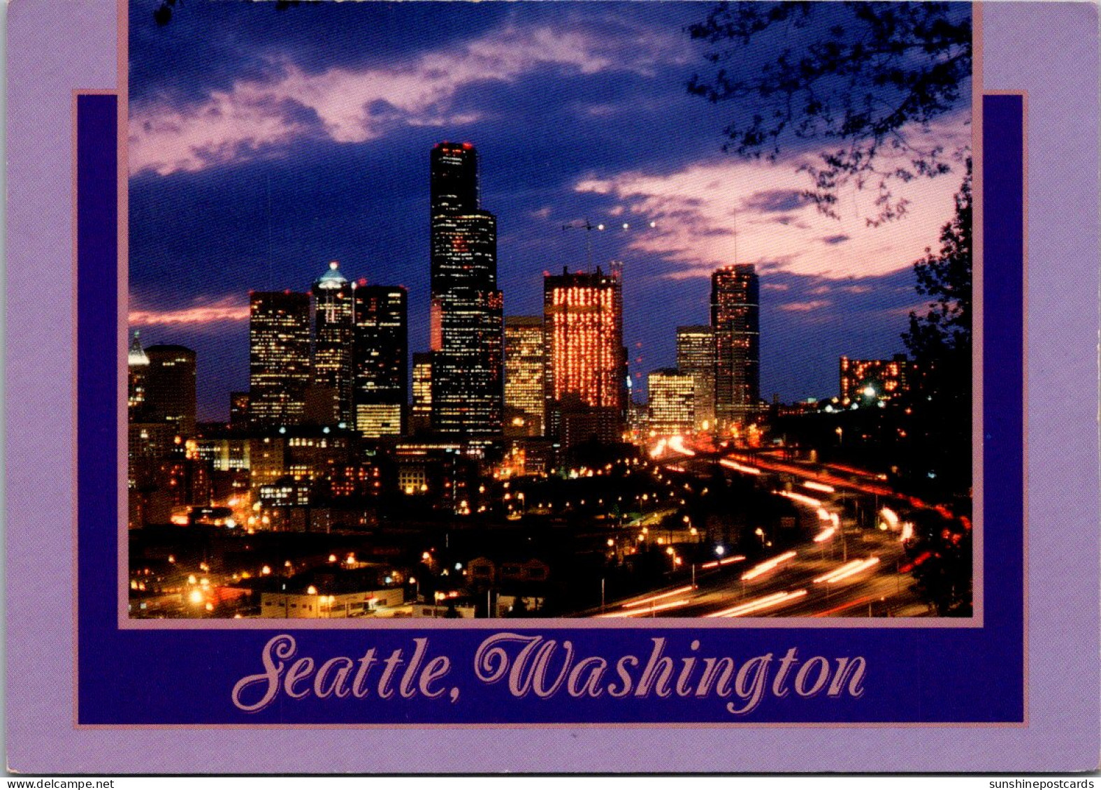 Washington Seattle Skyline At Night - Seattle