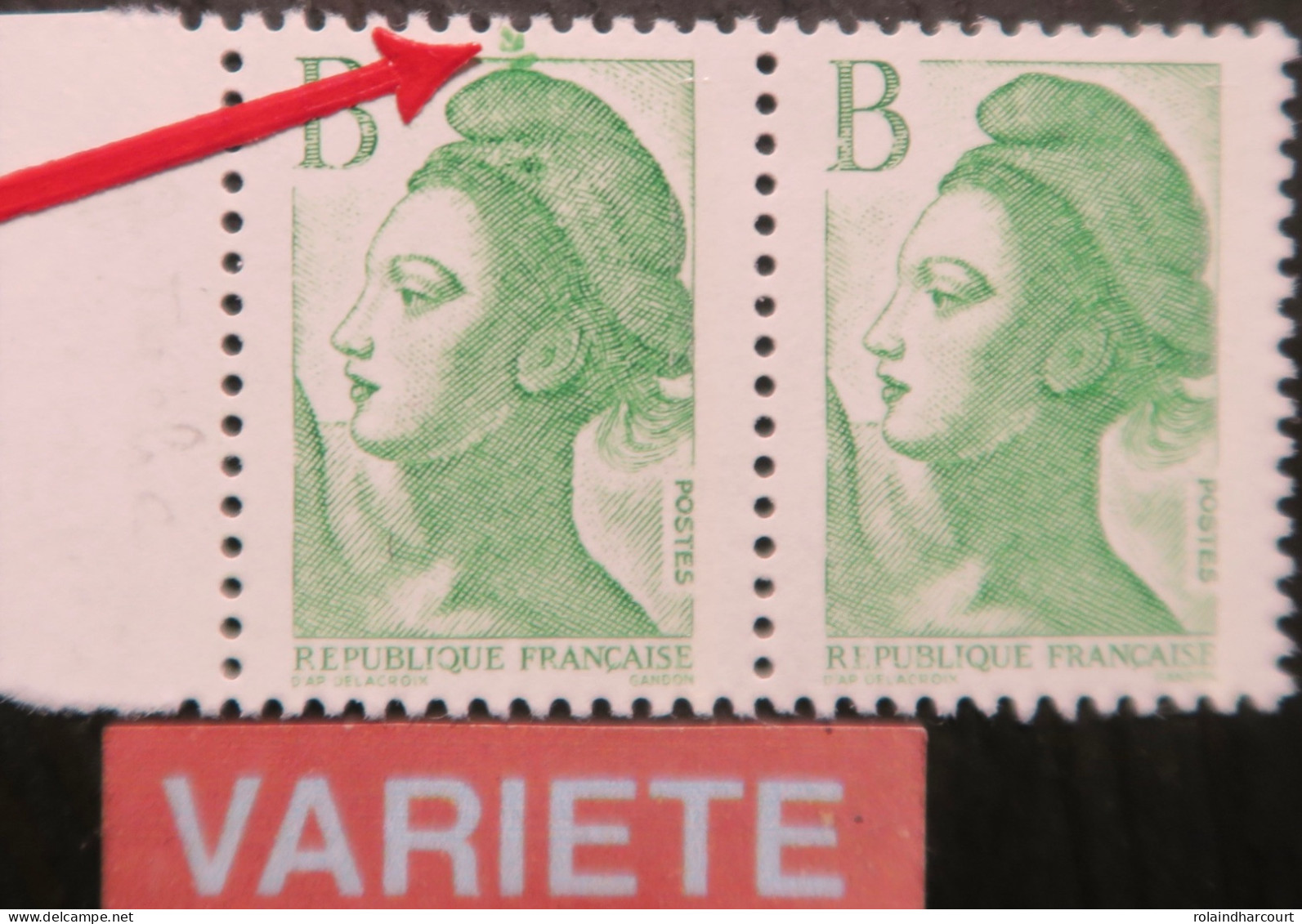 Enveloppe 1987 La Liberté avec lettre B vert -VILLERS COLLECTIONS