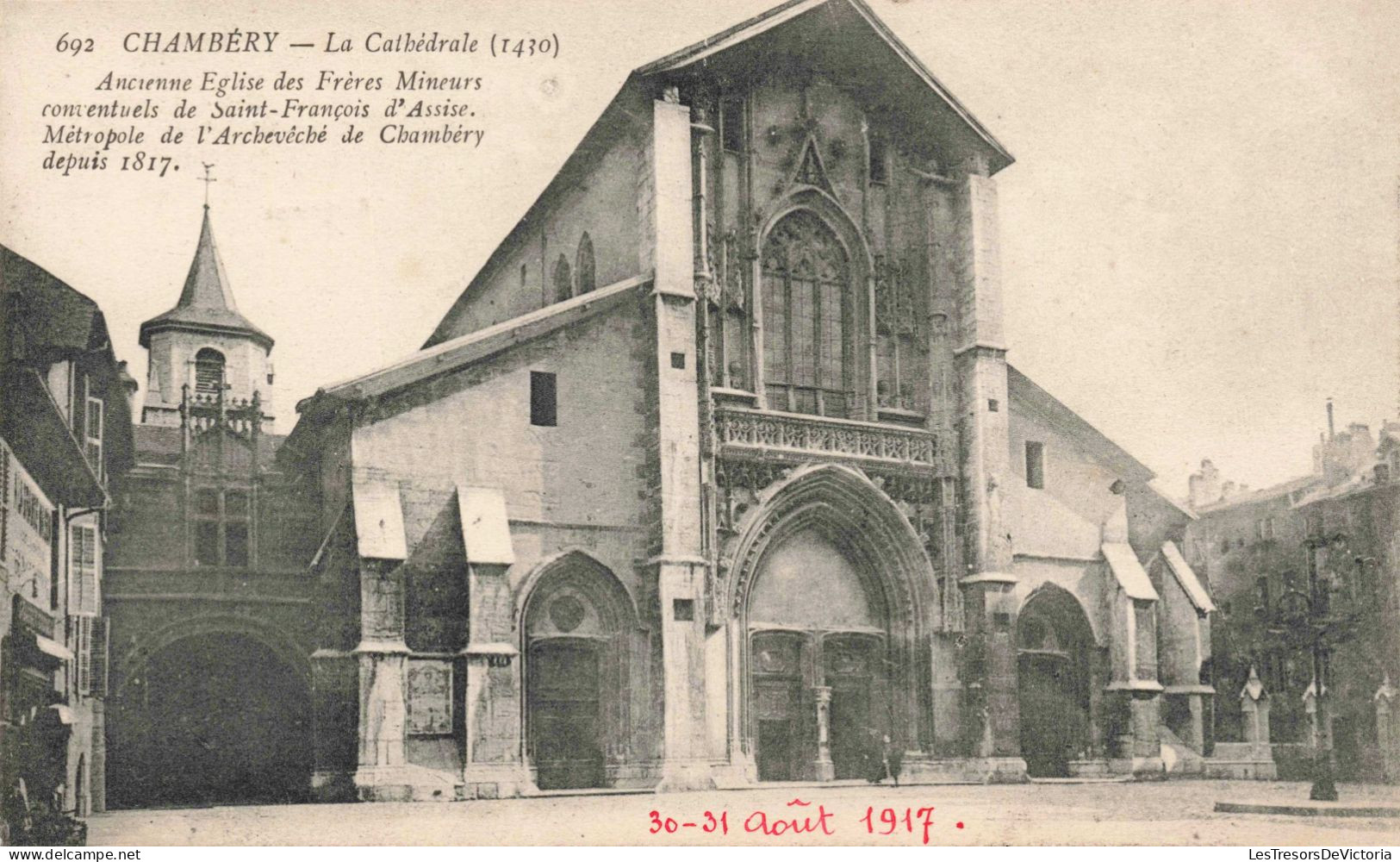 FRANCE - Chambéry - La Cathédrale (1430) - Ancienne église Des Frères Mineurs - Carte Postale Ancienne - Chambery