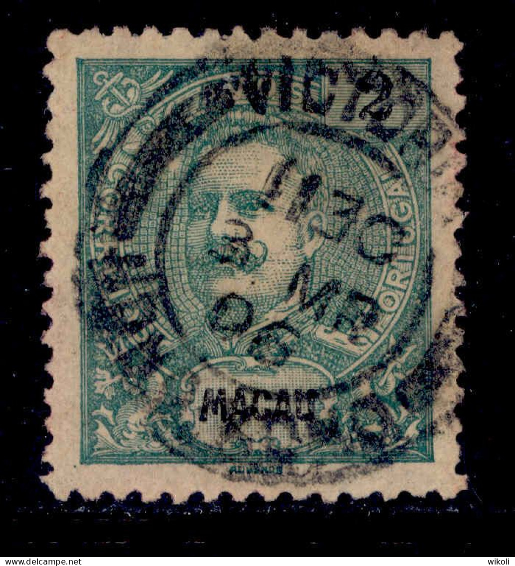 ! ! Macau - 1903 D. Carlos (HONG KONG CANCEL) 2 A - Af. 129 - Used - Used Stamps
