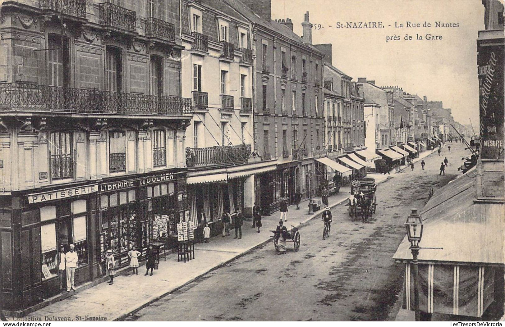 FRANCE - 44 - Saint-Nazaire - La Rue De Nantes Près De La Gare - Carte Postale Ancienne - Saint Nazaire