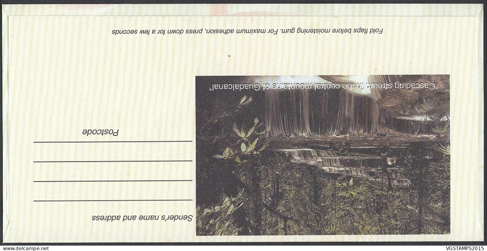 îles Salomon 2000 - Entier Postal Sur Aérogramme. Expo Hong Kong .Theme: "Orchidée"-"Cascades" ...  (VG) DC-11883 - Solomon Islands