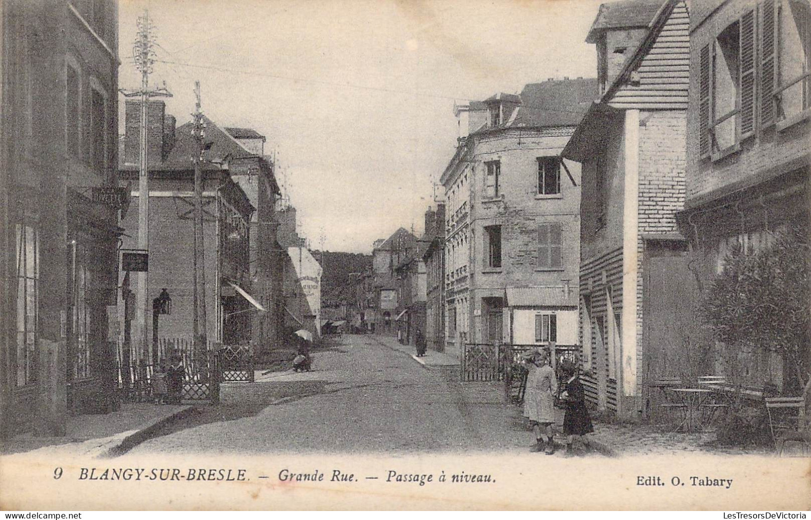 FRANCE - 76 - Blagny-sur-Bresle - Grande Rue - Passage à Niveau - Carte Postale Ancienne - Blangy-sur-Bresle