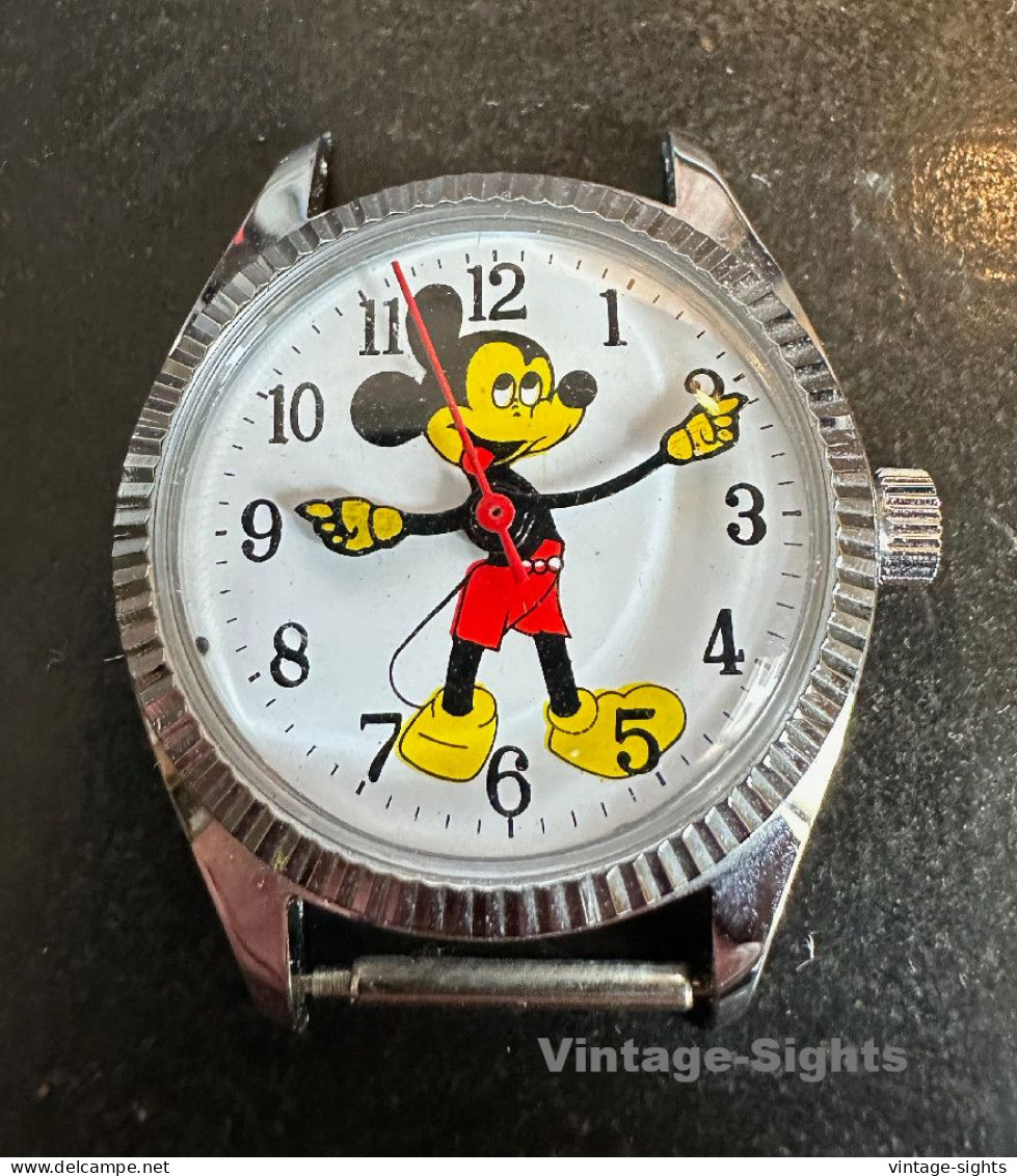 Vintage Mickey Mouse Wristwatch With Second Hand (Not Working) - Other & Unclassified