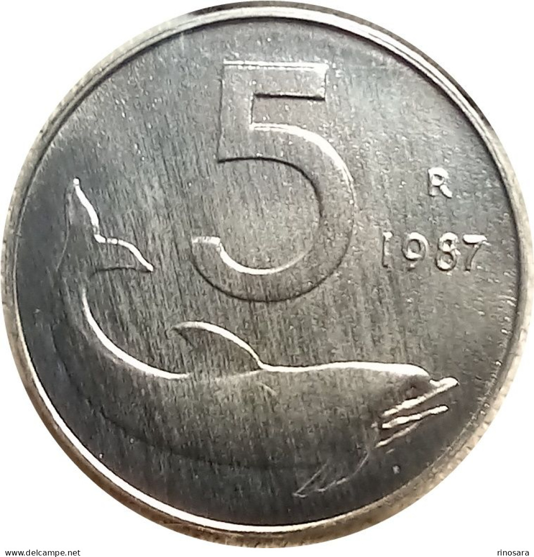 Errore Di Conio 5 Lire 1987 Repubblica Italiana Fdc - 5 Lire