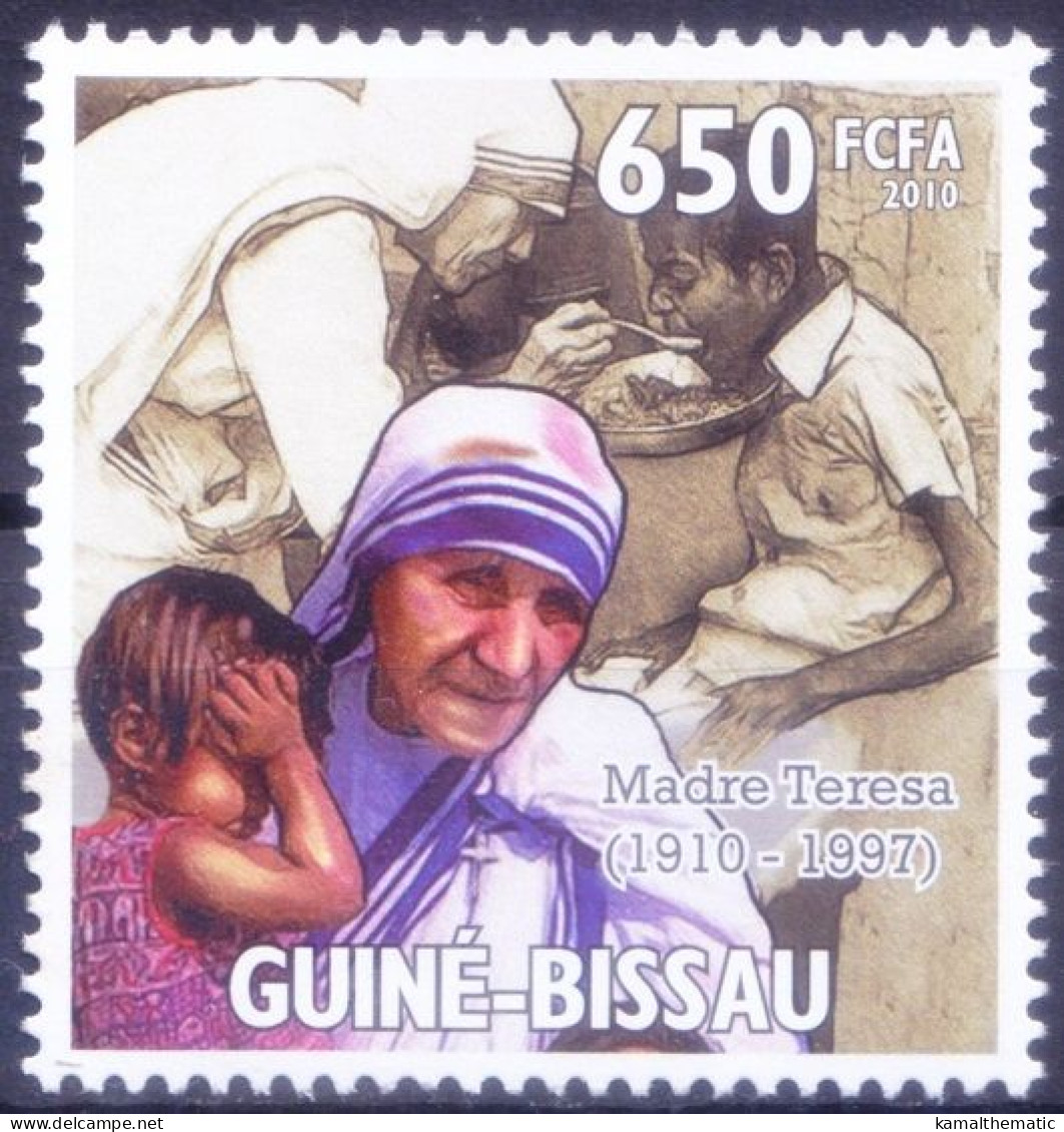 Guinea Bissau 2010 MNH, Nobel Peace Winner Mother Teresa Feeding Child - Madre Teresa