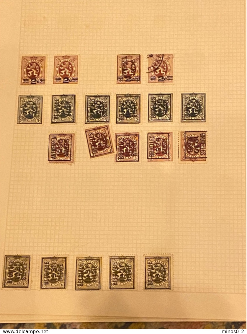 Collection De Timbres Sur 15 Ff. Préoblitérés ( PRE ) Et Avec Surcharge - Typos 1912-14 (Löwe)