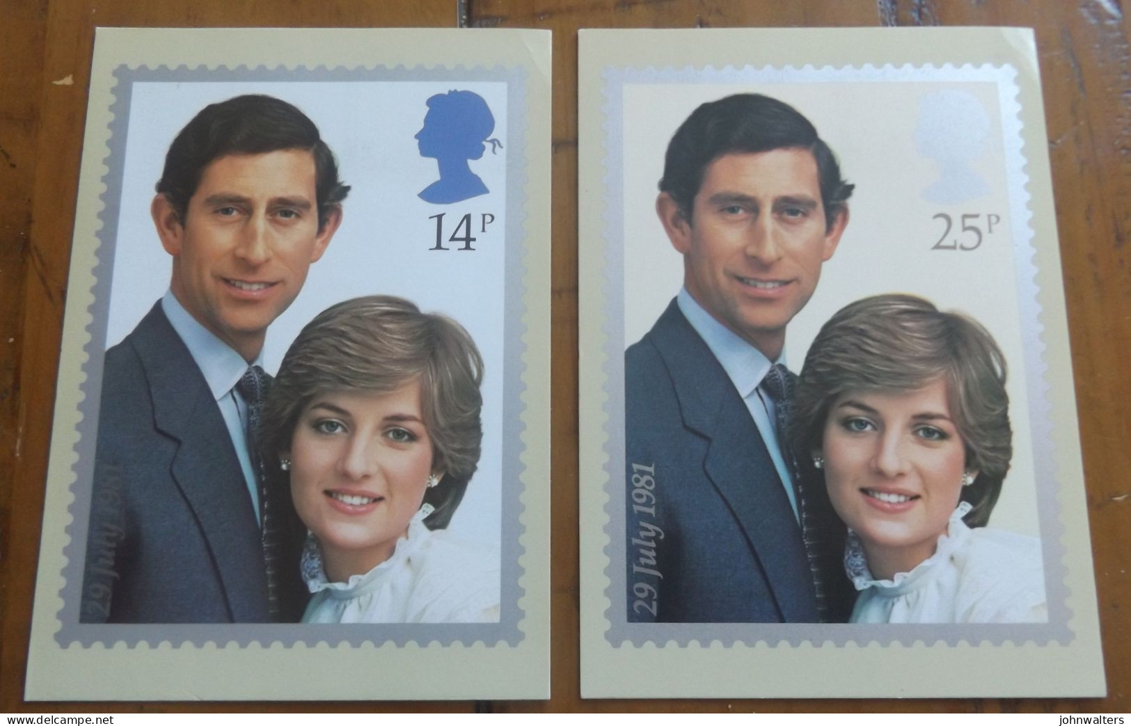 Great Britain Charles Diana PHQ Cards Stamped Postmarked On Wedding Day 1981 Lincoln Celebrates Royal Wedding - Maximum Cards