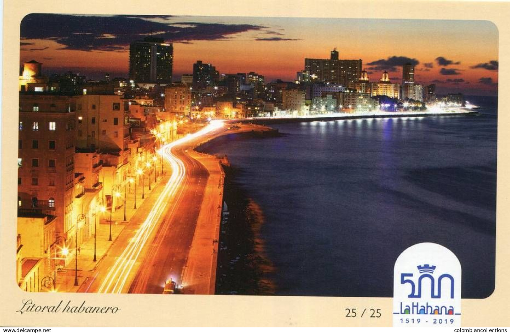 Lote PEP1539, Cuba, Entero Postal, Stationery, La Habana, 500, 25-25, Litoral Habanero, Panoramic City View - Tarjetas – Máxima