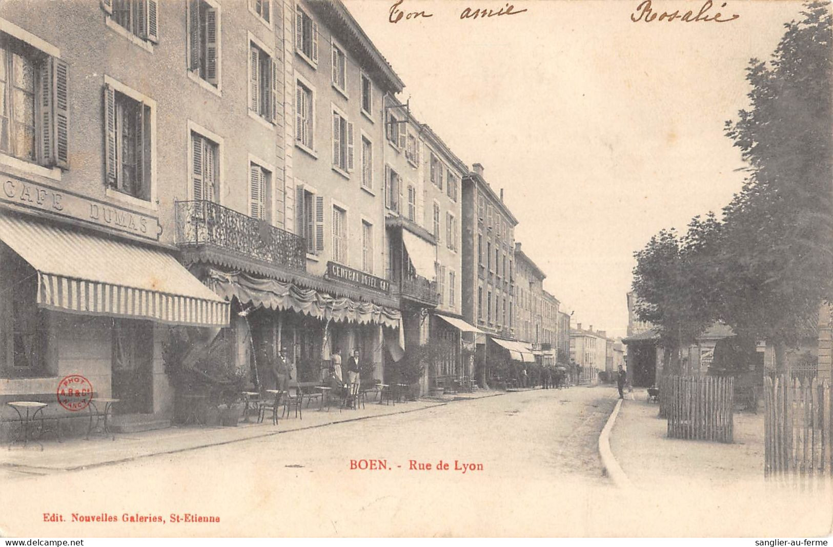 CPA 42 BOEN / RUE DE LYON - Sonstige & Ohne Zuordnung