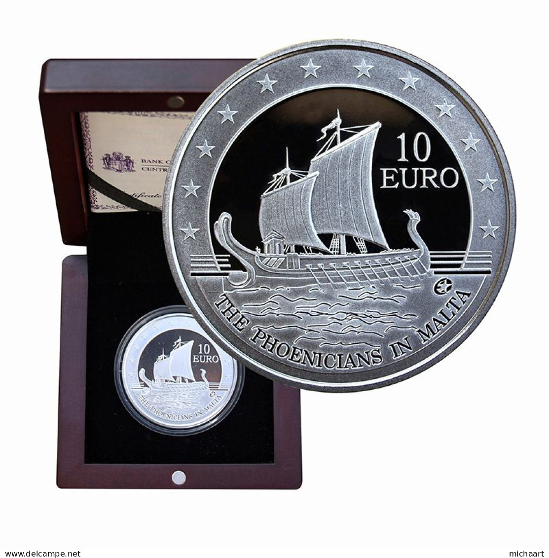 Malta 10 Euro 2011 Silver Proof Coin Box & CoA Phoenicians In Malta Ship 01826 - Malta