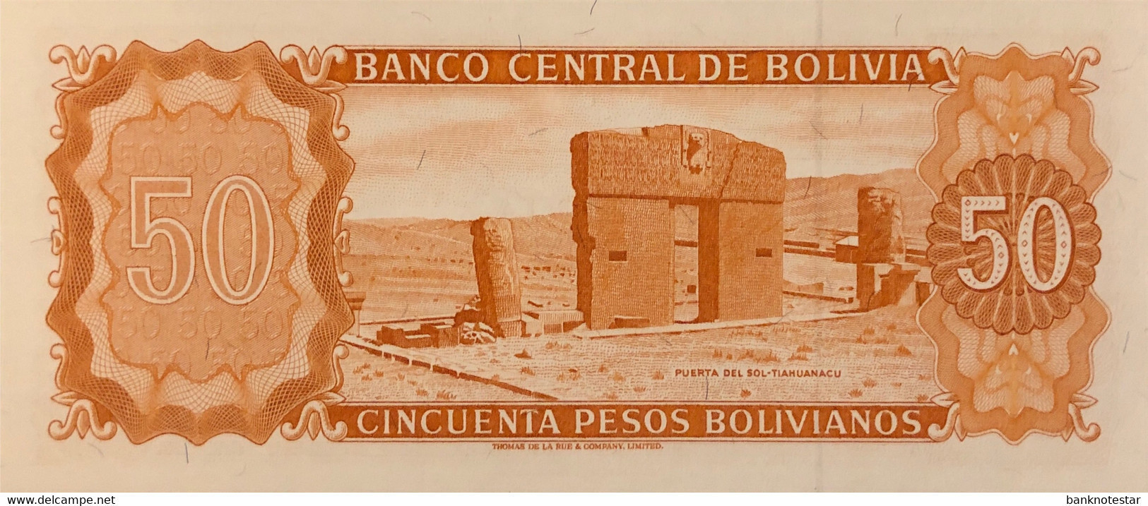 Bolivia 50 Pesos Bolivianos, P-162 (L.1962) - UNC - Signature Variety - Bolivië