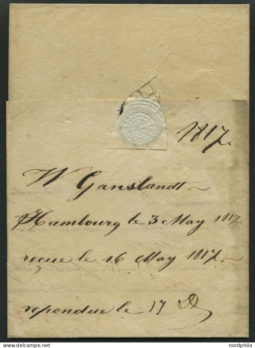 HAMBURG - THURN UND TAXISCHES O.P.A. 1817, R.4. HAMBURG, L1 Auf Brief Nach Bordeaux, Pracht - Sonstige & Ohne Zuordnung