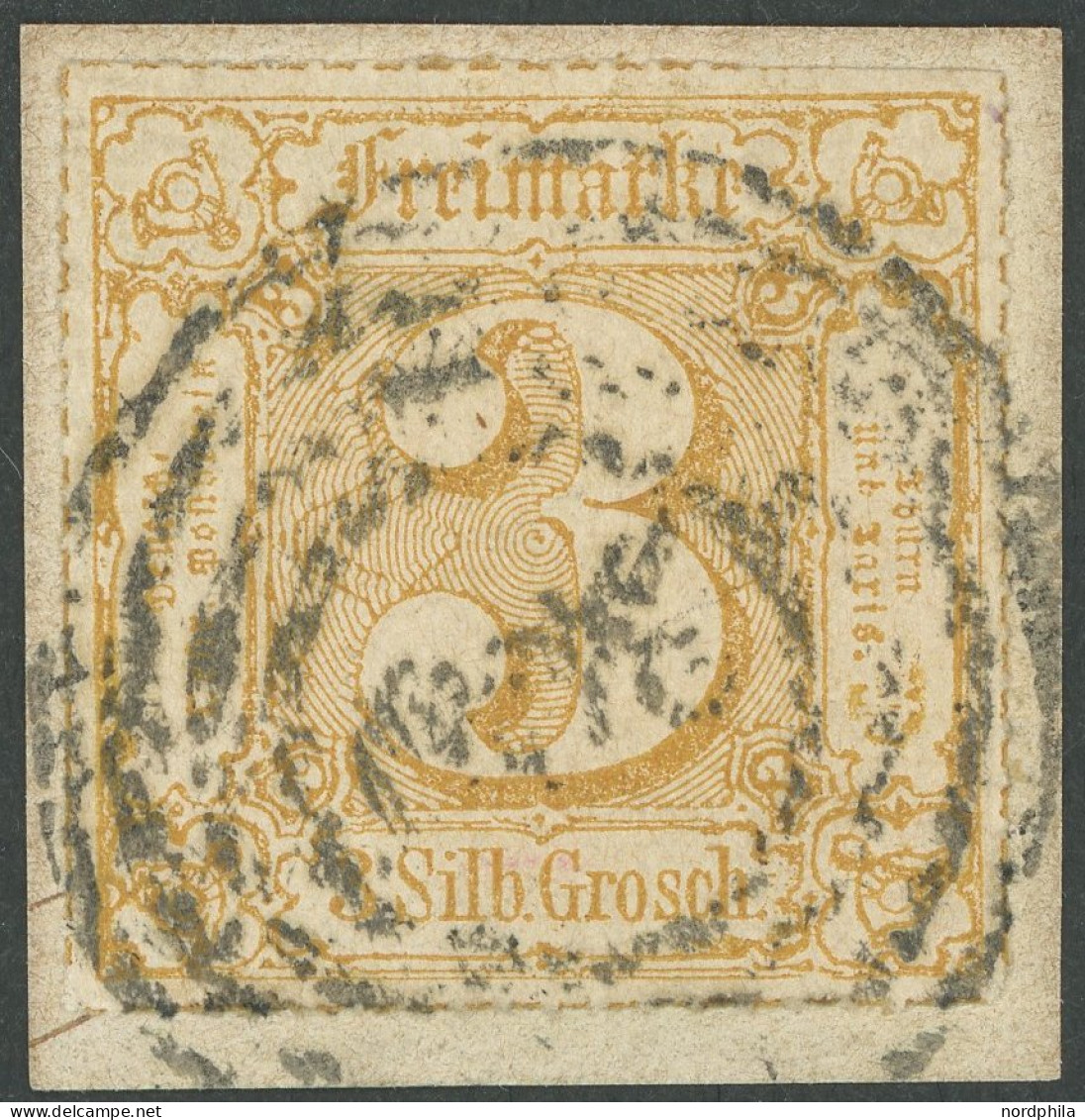 THURN Und TAXIS 50 BrfStk, 1866, 3 Sgr. Ocker, Prachtbriefstück, Gepr. Haferkamp, Mi. 200.- - Sonstige & Ohne Zuordnung
