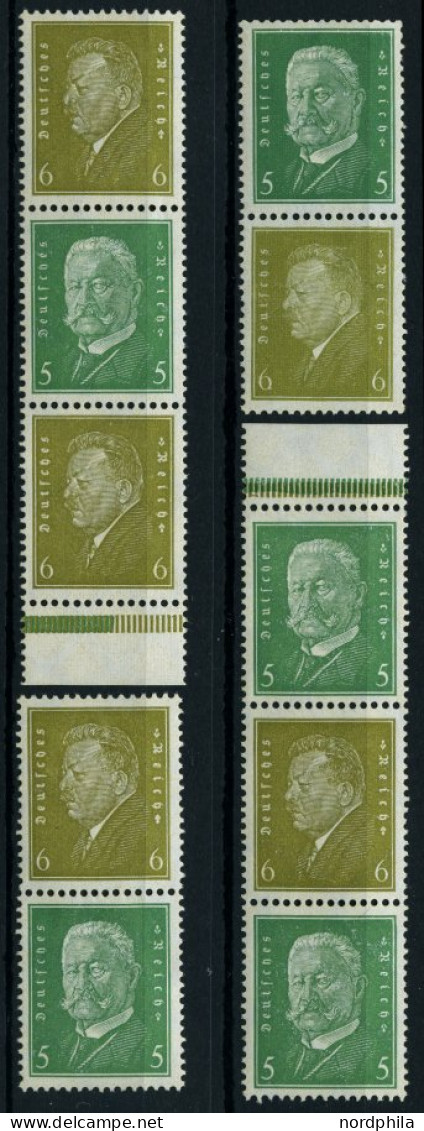 ZUSAMMENDRUCKE S 42-45 , 1932, Reichspräsidenten, Falzreste, 4 Prachtwerte, Mi. 79.50 - Se-Tenant