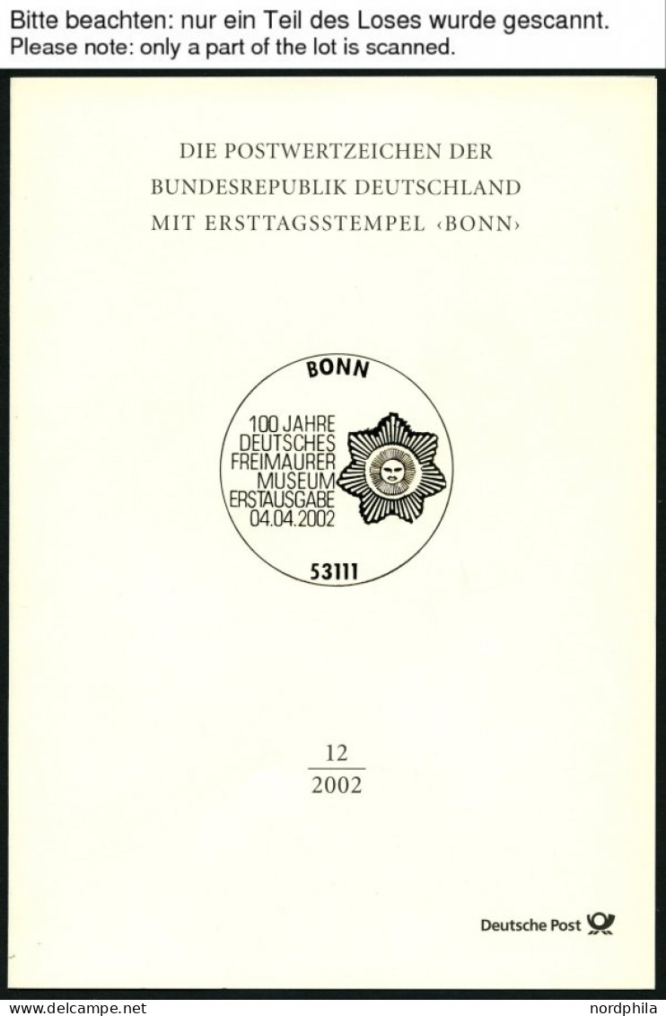 JAHRESSAMMLUNGEN Js 10 BrfStk, 2002, Jahressammlung, Pracht, Mi. 130.- - Sammlungen