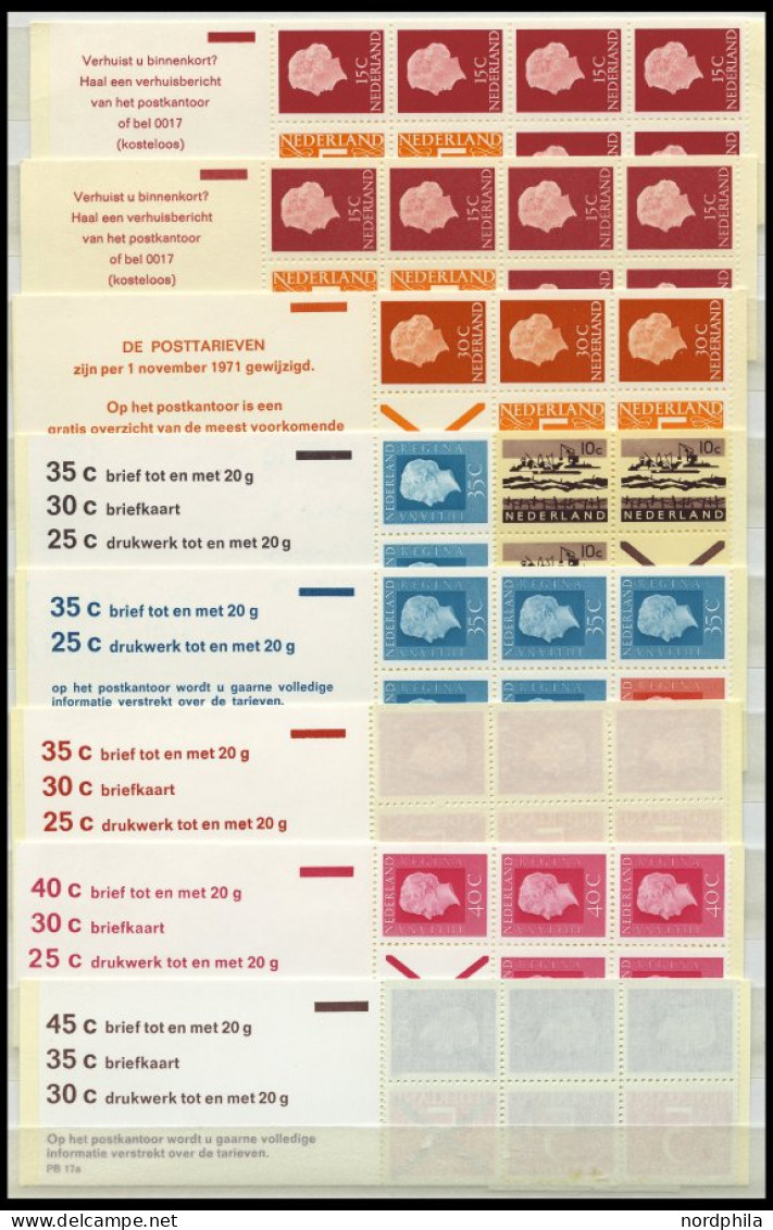 ZUSAMMENDRUCKE MH , 1967-73, 14 Verschiedene Markenheftchen, MH 15 Endwert Senkrechter Bug Sonst Pracht - Carnets Et Roulettes