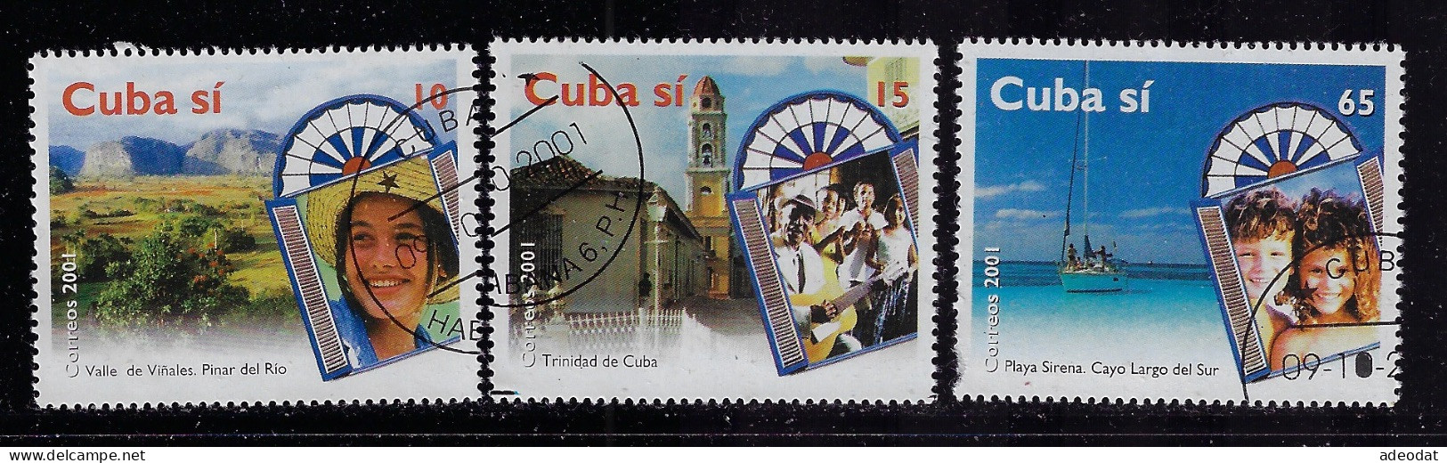 CUBA 2001 SCOTT 4166-4168 CANCELLED - Gebraucht