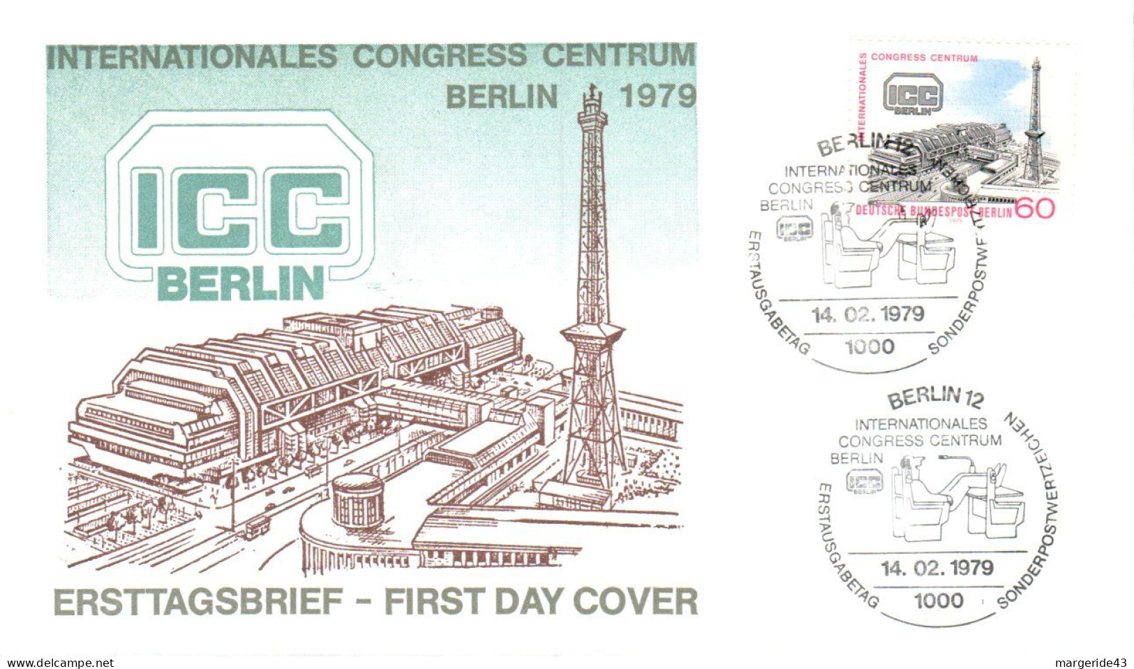 BERLIN FDC 1979 CENTRE DES CONGRES - 1971-1980