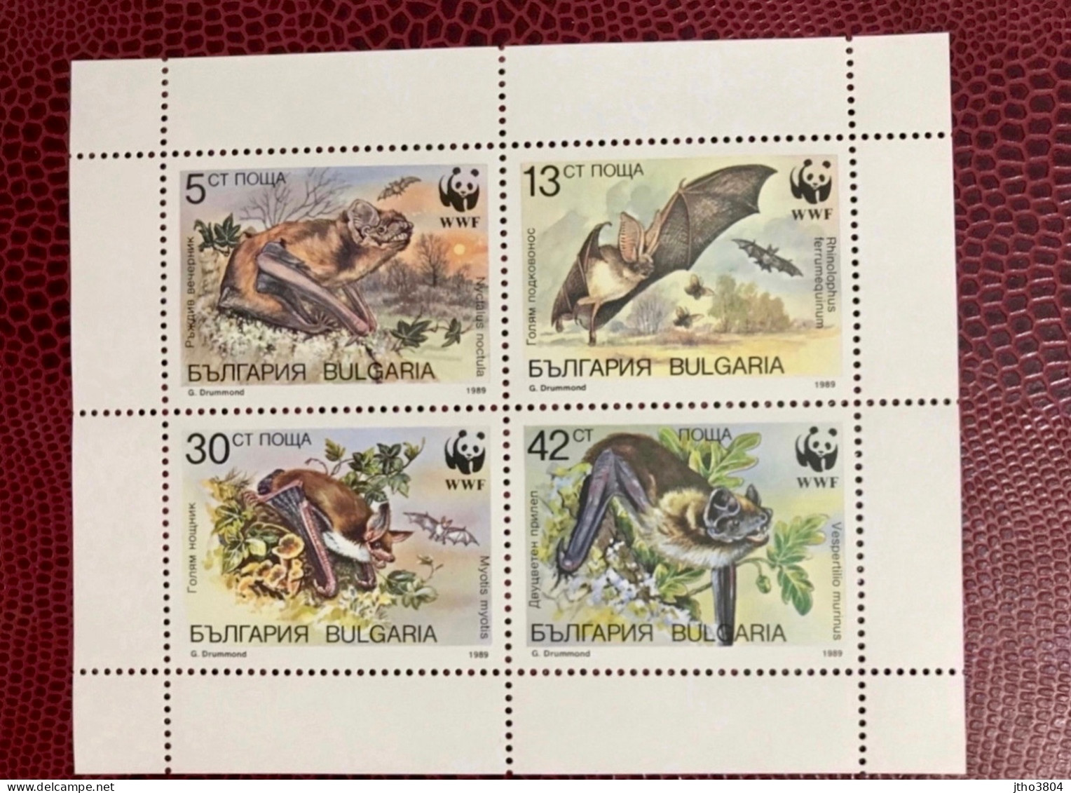 BULGARIE 1989 WWF Bl 4v Neuf MNH ** YT 3231 / 3234 Mamíferos Mammals Säugetiere Mammiferi Mammifère BULGARIA BULGARIEN - Fledermäuse