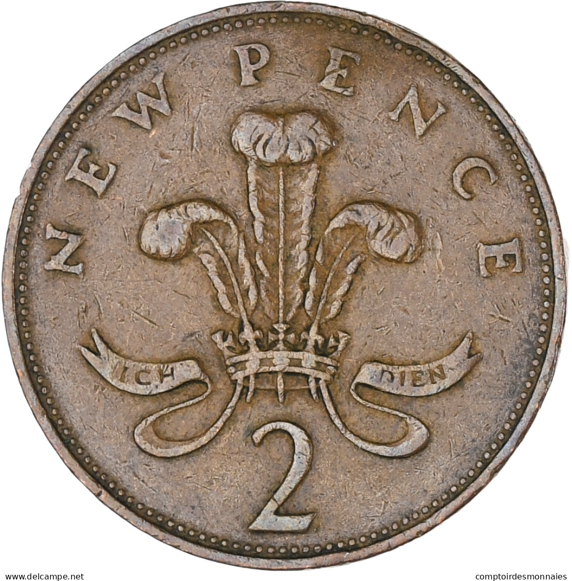 Monnaie, Grande-Bretagne, Elizabeth II, 2 New Pence, 1971, TTB, Bronze, KM:916 - 2 Pence & 2 New Pence
