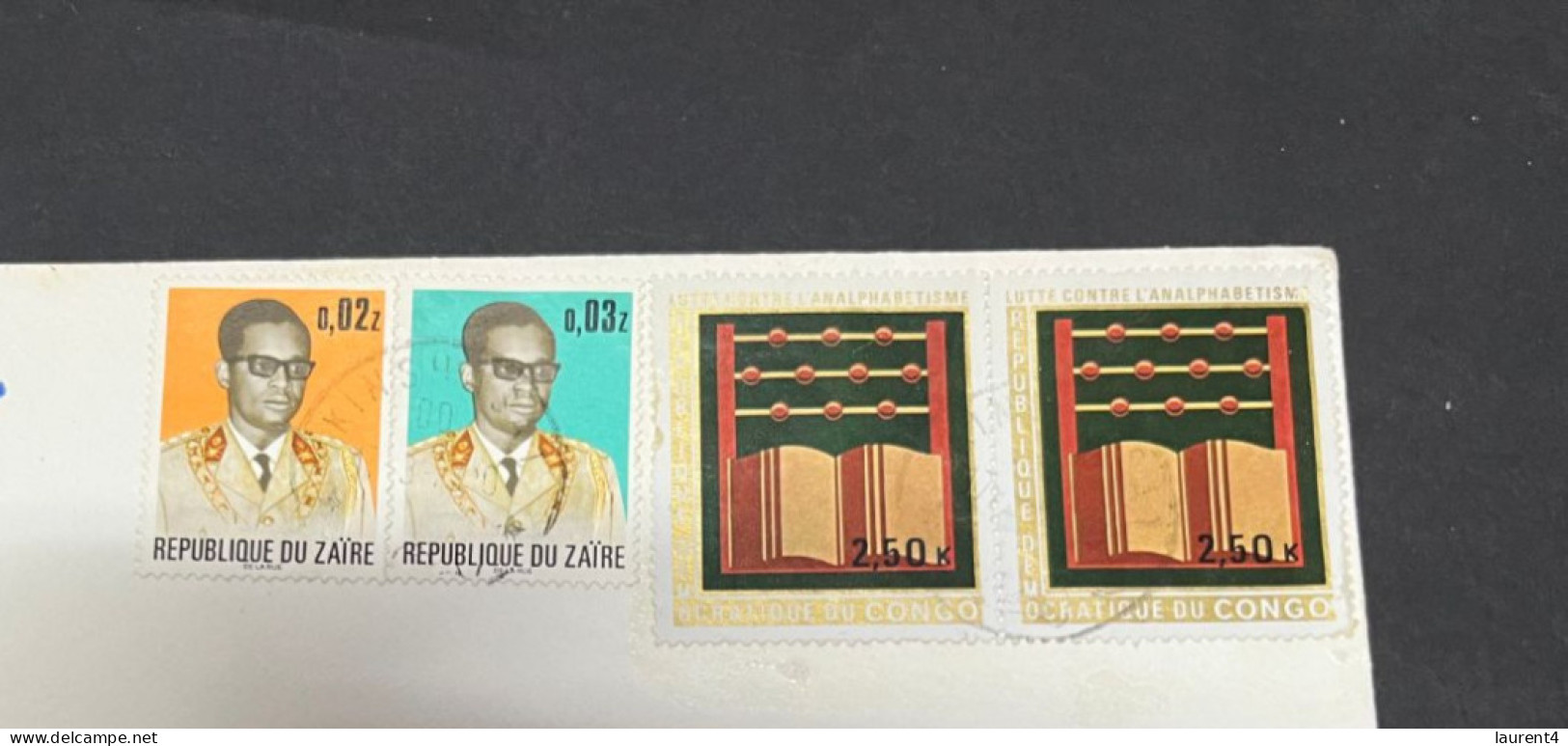 6-9-2023 (4 T 25) (Africa) Zaïre + Congo Dual Stamps On Letter - Posted To Switzerland (from Tunisia Embassy Kinshasa) - Other & Unclassified