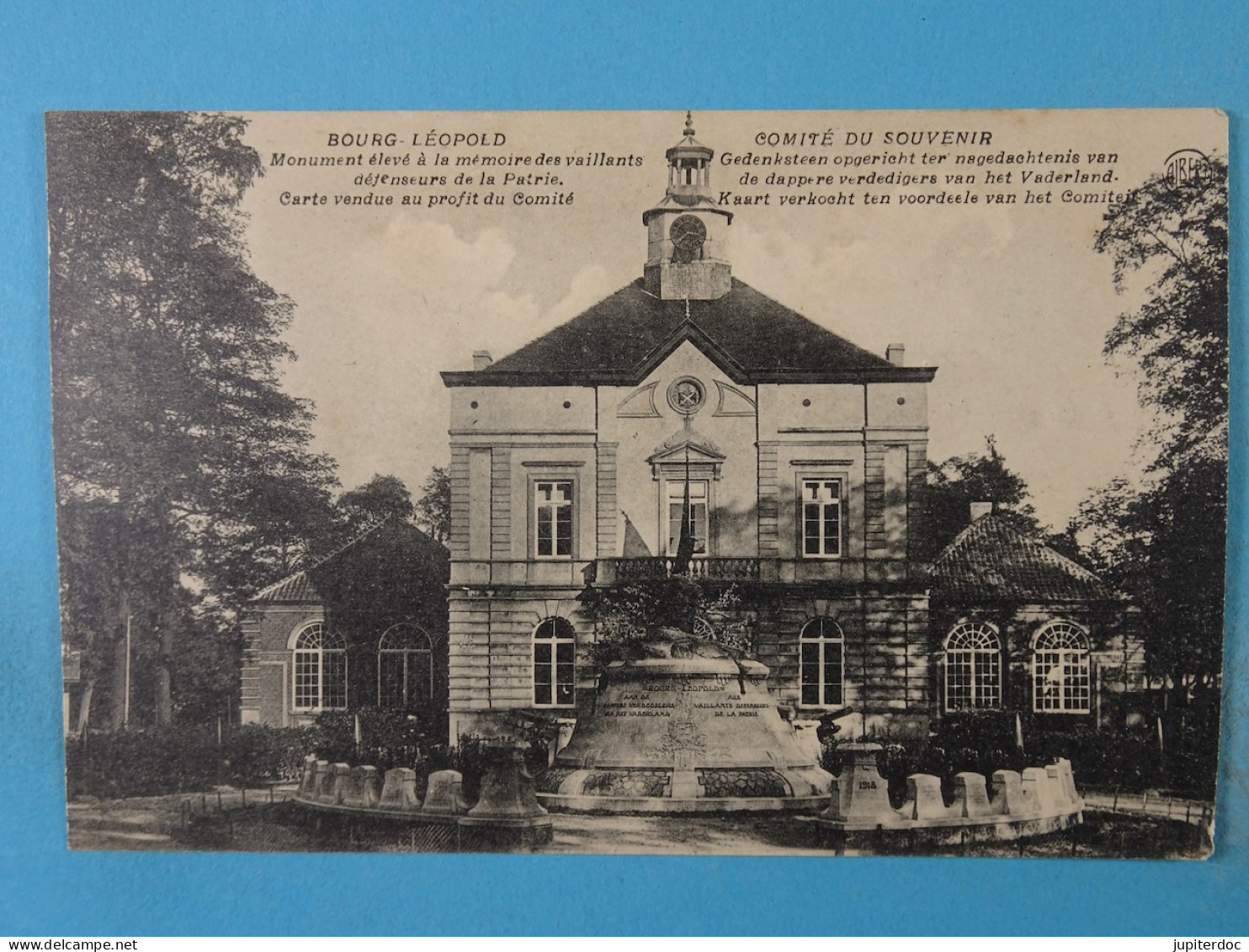 Bourg-Léopold Monument élevé à La Mémoire Des Vaillants Défenseurs De La Patrie. Carte Vendue Au Profit Du Comité - Leopoldsburg (Camp De Beverloo)