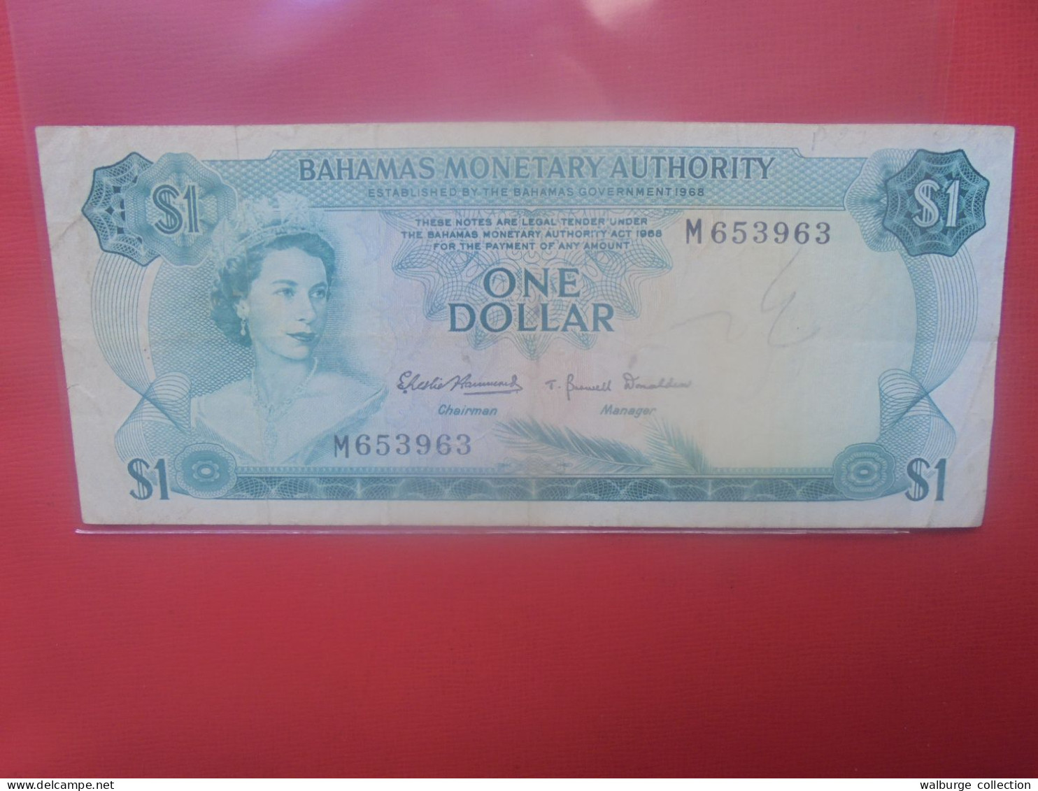 BAHAMAS 1$ 1968 Circuler (B.30) - Bahama's