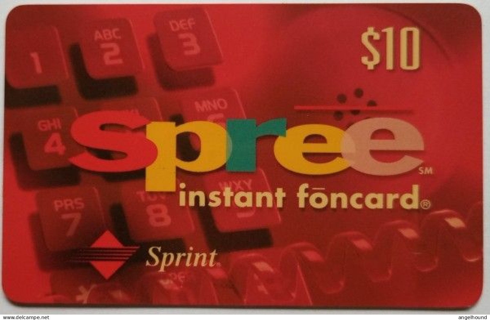 USA Sprint $10 Spree Instant Foncard ( Red ) - Sprint