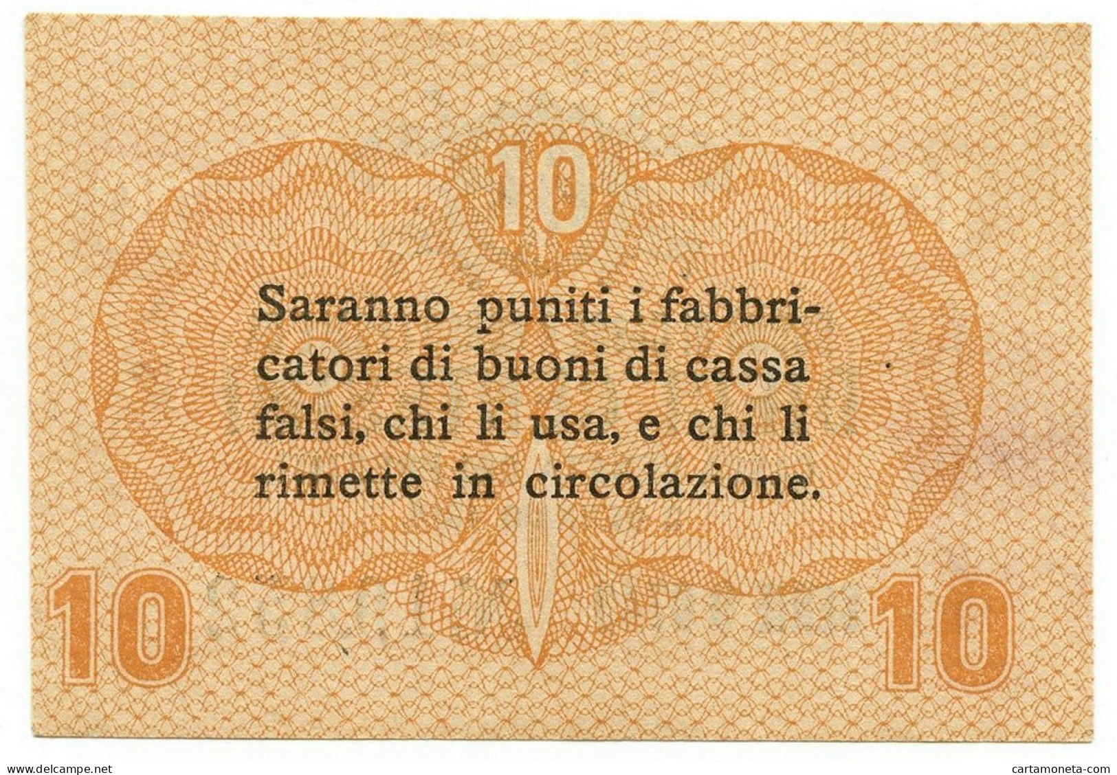 10 CENTESIMI CASSA VENETA DEI PRESTITI OCCUPAZIONE AUSTRIACA 02/01/1918 SUP - Oostenrijkse Bezetting Van Venetië