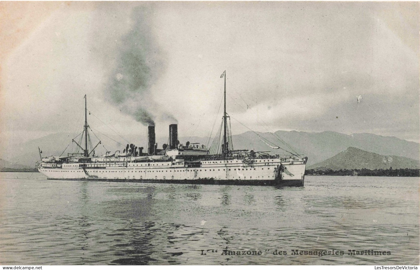 MILITARIA  - L'Amazone Des Messageries Maritimes - Carte Postale Ancienne - Autres & Non Classés