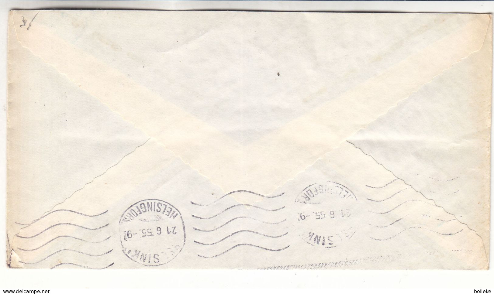 Finlande - Lettre De 1955 - Oblit Griffe Koitiharjun - Exp Vers Helsinki - Cachet De Oulu - - Storia Postale