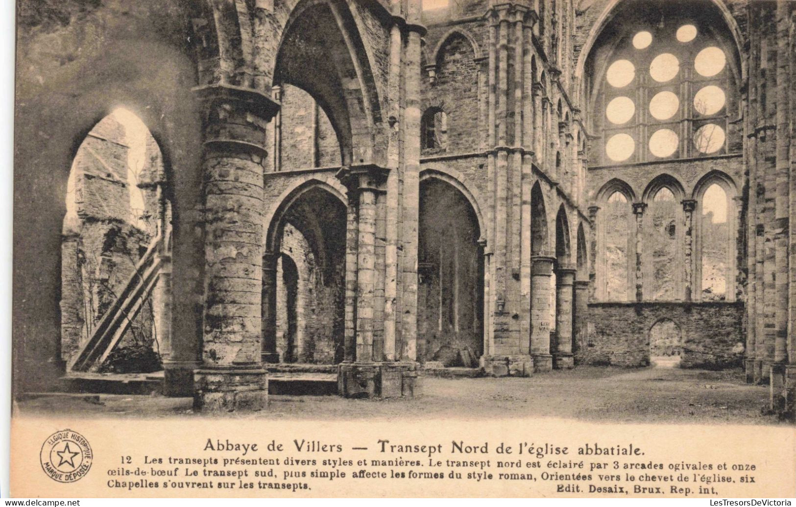 BELGIQUE - Ruines De L'Abbaye De Villers - Transept Nord De L'église Abbatiale - Carte Postale Ancienne - Villers-la-Ville