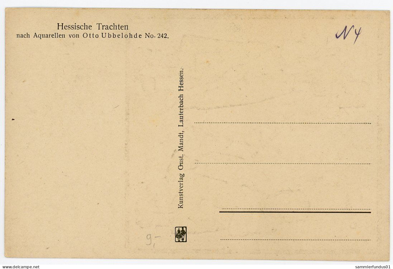 AK/CP Trachten  Otto Ubbelohde    Ungel./uncirc.ca.  1920    Erh./Cond. 1 - 2  Nr. 01743 - Ubbelohde, Otto