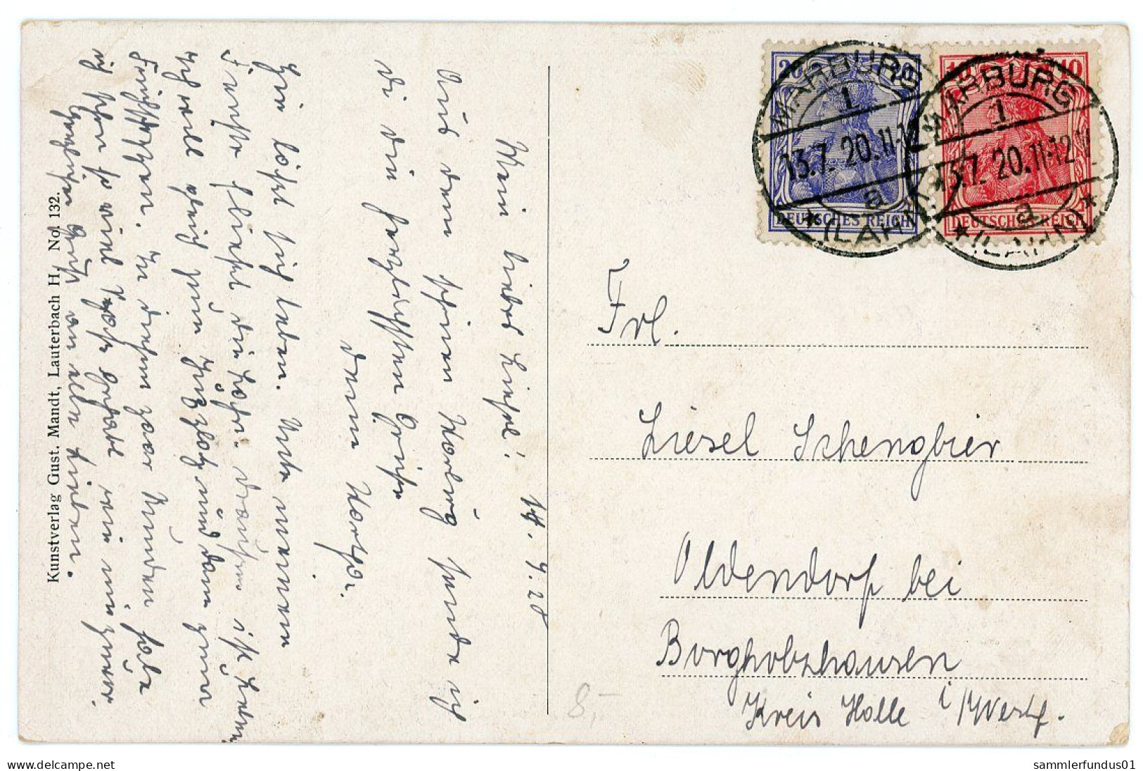 AK/CP Gruss Aus Hessen   Trachten  Otto Ubbelohde    Gel./circ.  1920    Erh./Cond.  2  Nr. 01748 - Ubbelohde, Otto