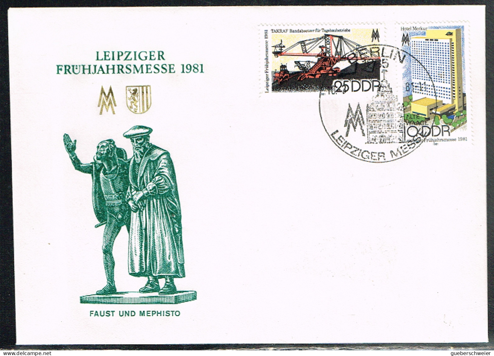 EXP L8 - ALLEMAGNE DEMOCRATIQUE N° 2250/51 Sur FDC Foire De Printemps De Leipzig 1981 - 1981-1990