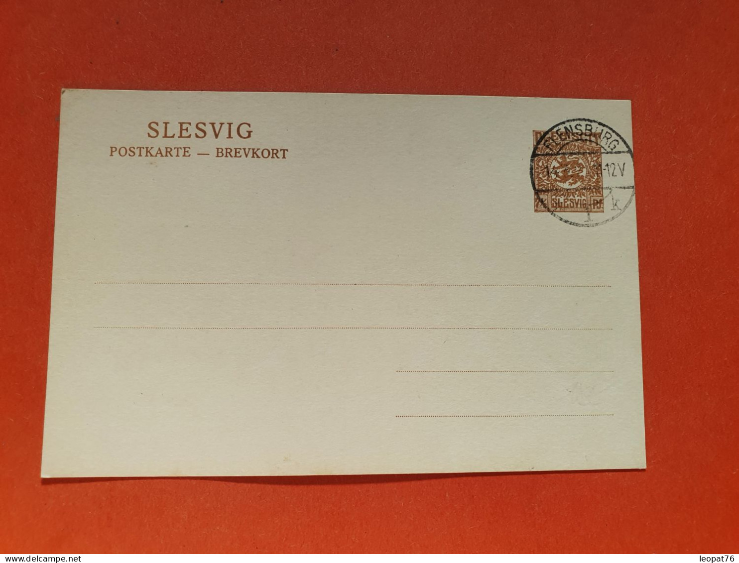 Allemagne - Entier Postal Du Scleswig Avec Oblitération, Non Circulé - Réf 2302 - Schleswig