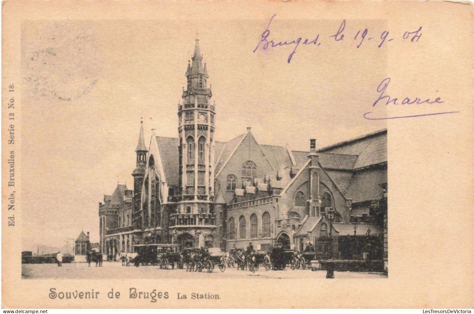 BELGIQUE - Flandre Occidentale- Bruges - La Station - Animé - Carte Postale Ancienne - Brugge