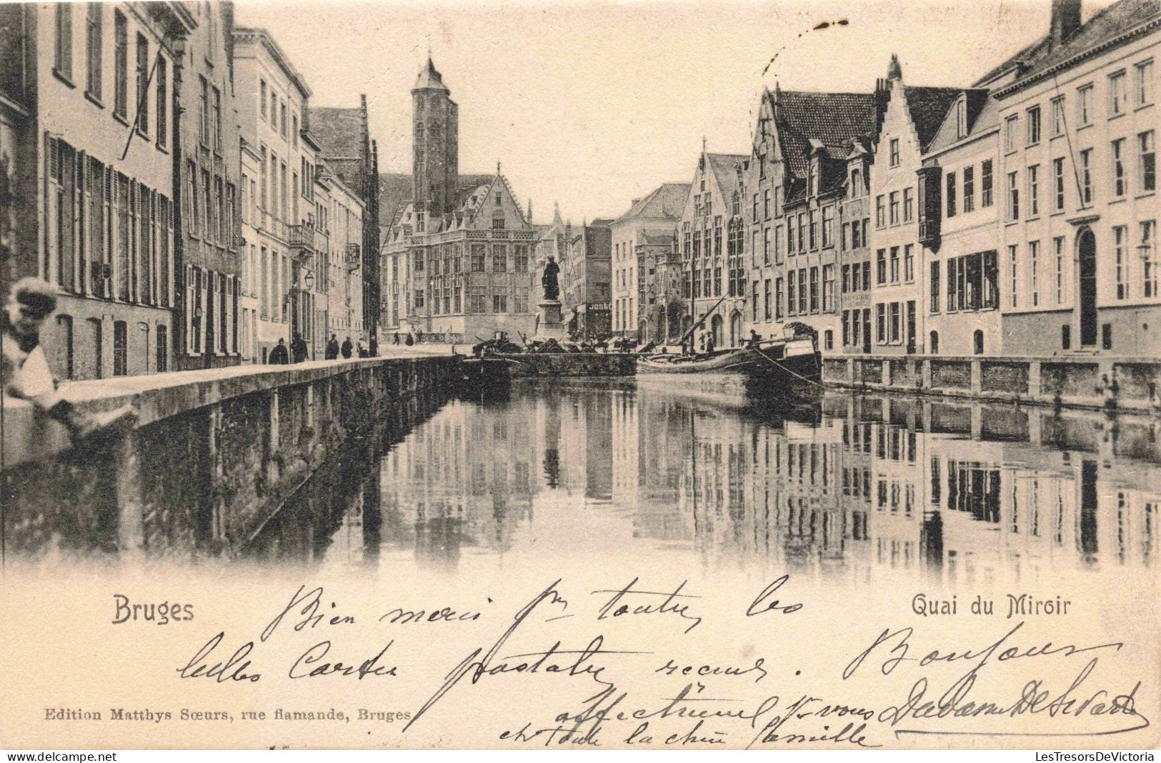 BELGIQUE - Flandre Occidentale- Bruges - Quai Du Miroir - Carte Postale Ancienne - Brugge