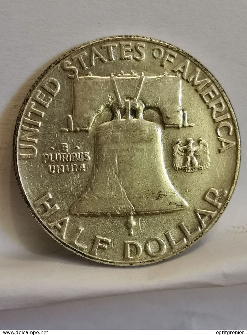 FRANKLIN HALF DOLLAR ARGENT 1952 PHILADELPHIE USA / 1/2 DOLLAR SILVER - 1948-1963: Franklin