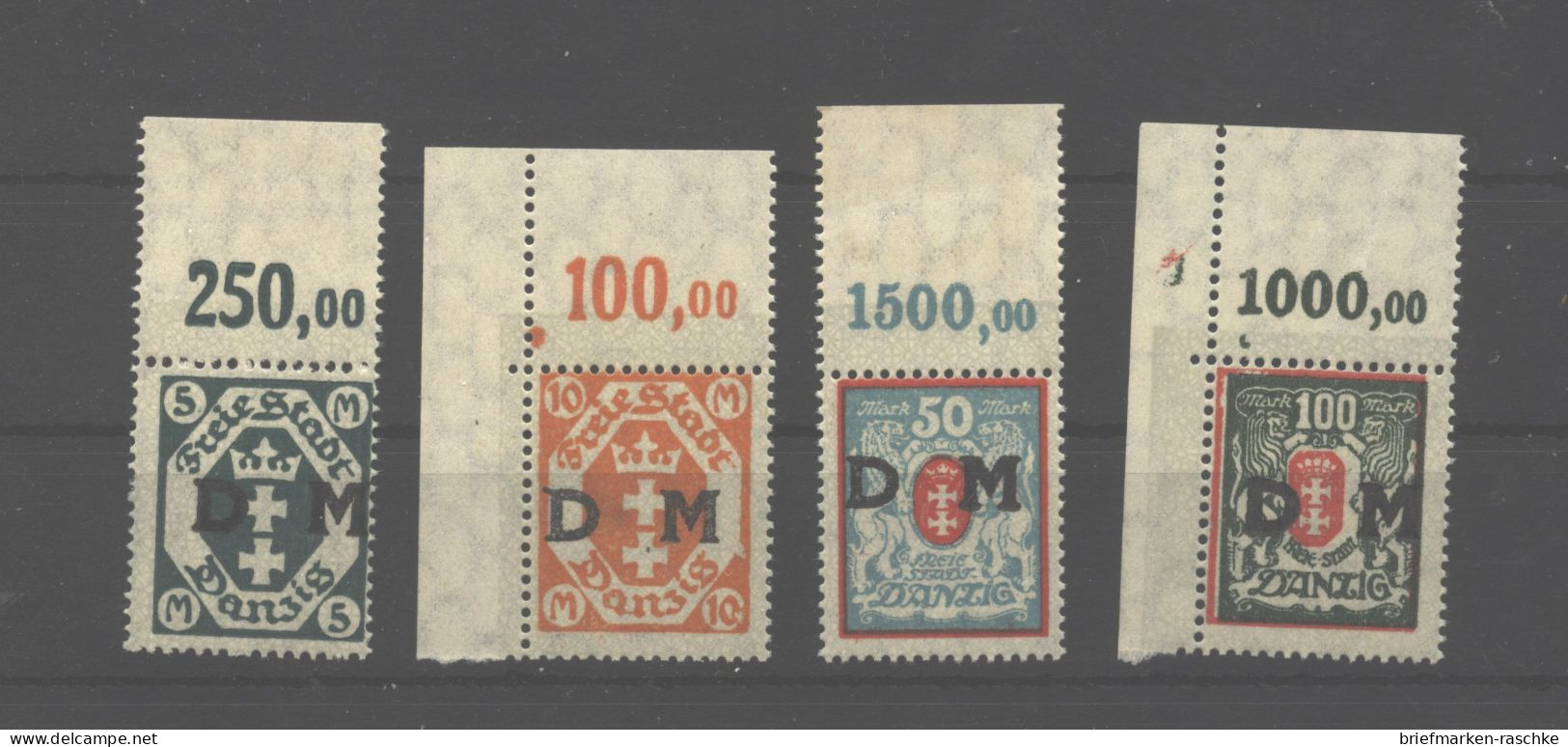 Danzig,Dienst,30/34 X,xx,OR (4 Werte) - Officials