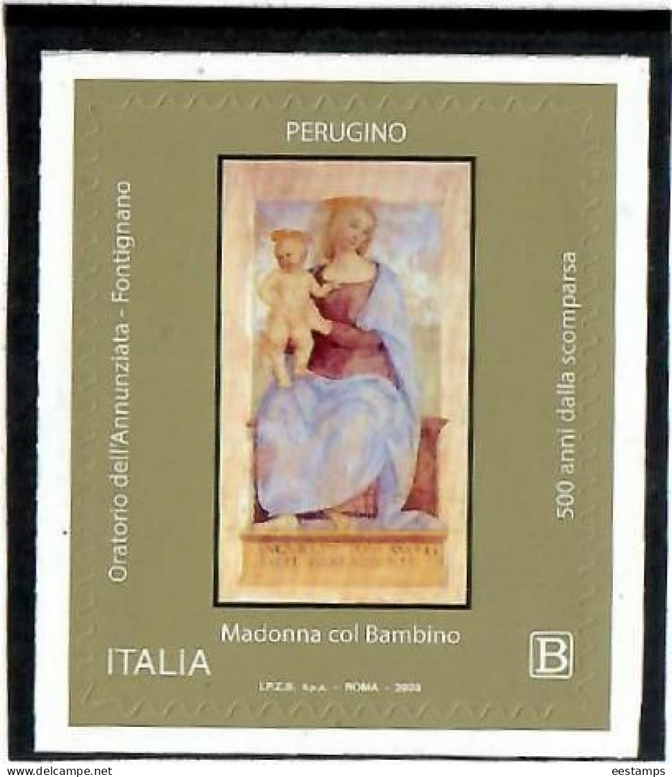 Italy 2023 . Madonna With Child,Painting,Perugino Artist,Arts,Religion. 1v. - 2021-...: Poststempel