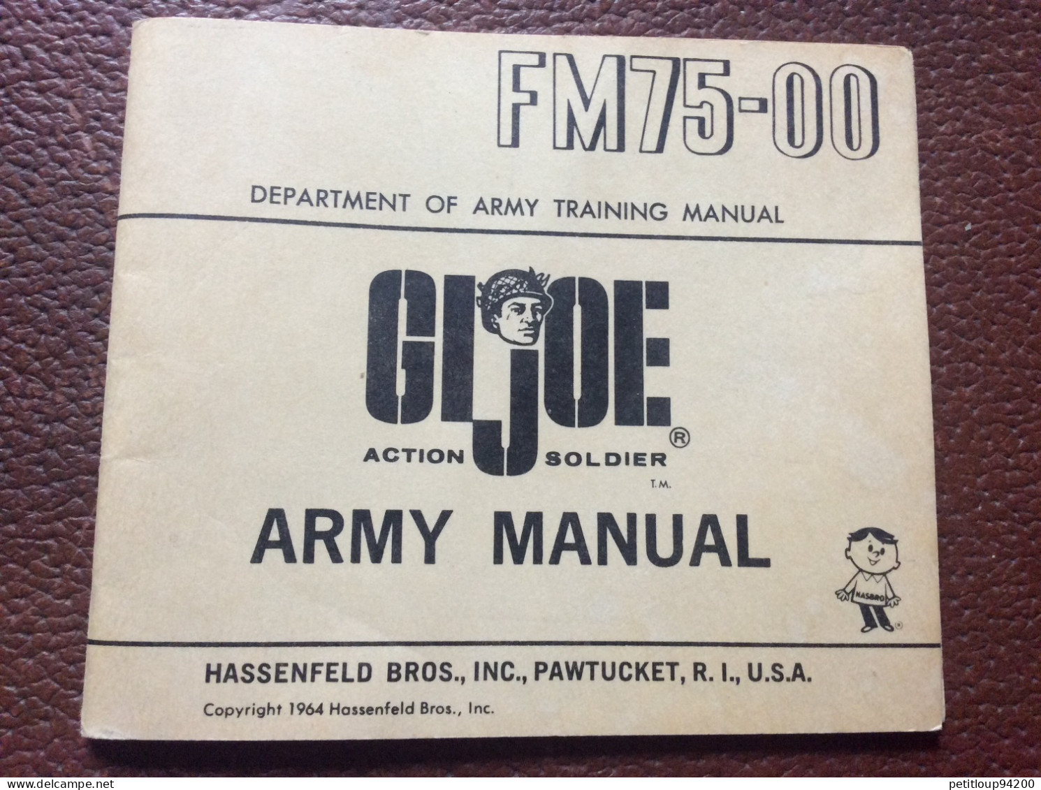 DOCUMENT COMMERCIAL Catalogue  GI JOE  Action Soldier  ARMY MANUEL  FM75-00  USA - Usa