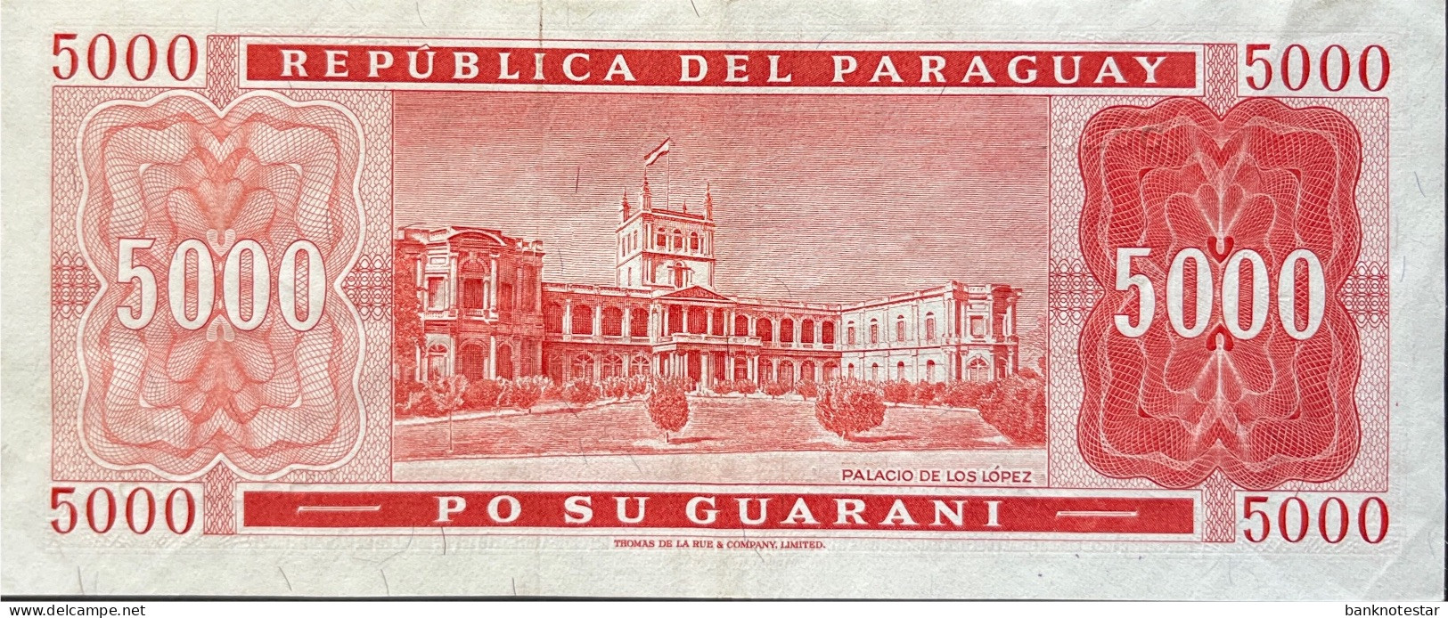 Paraguay 5.000 Guaranies, P-208 (1982) - Very Fine - Paraguay