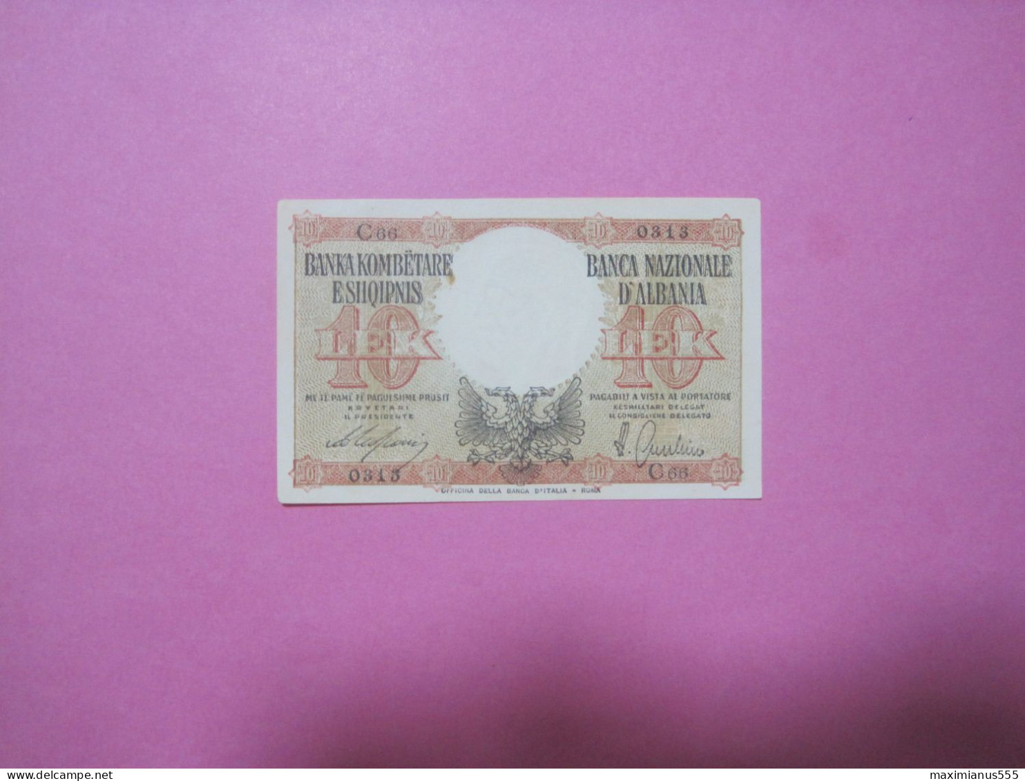 Albania 10 Lek Banknotes ND 1939, (3) - Albanie