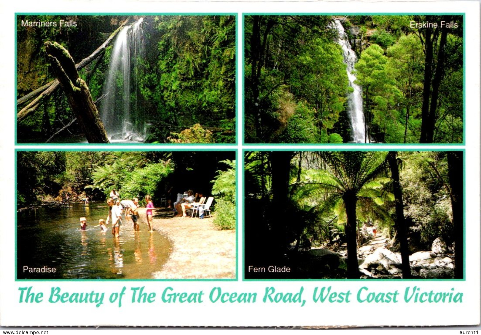 7-9-2023 (4 T 26) Australia - VIC - Otway Range (2 Postcards) Waterfalls Etc - Sonstige & Ohne Zuordnung